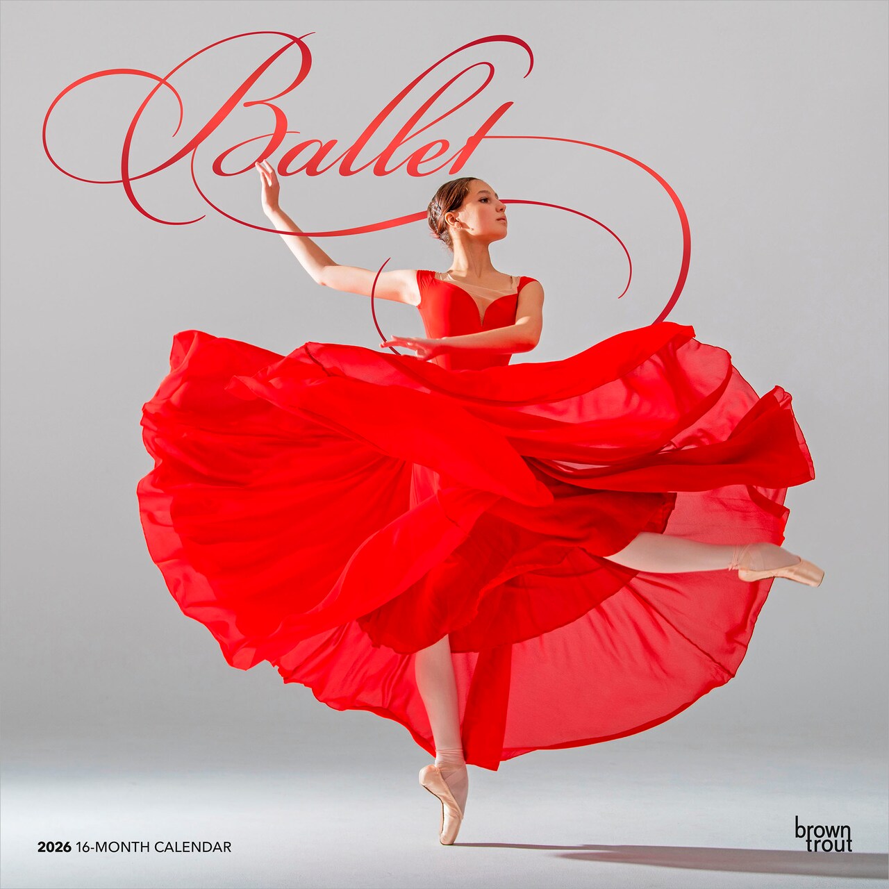 Ballet | 2026 12 x 24 Inch (Hanging) Monthly Square Wall Calendar | Foil Stamped Cover | Plastic-Free